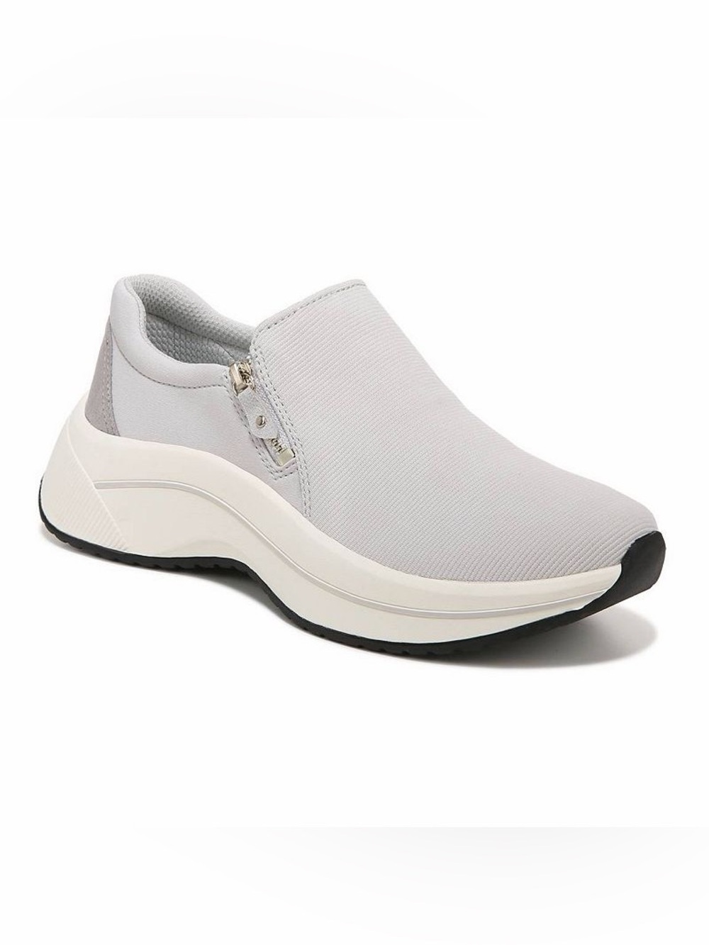 Dr. Scholl's Women's Light Gray Slip-On Knit Walking Sneaker‎ wannabe zip